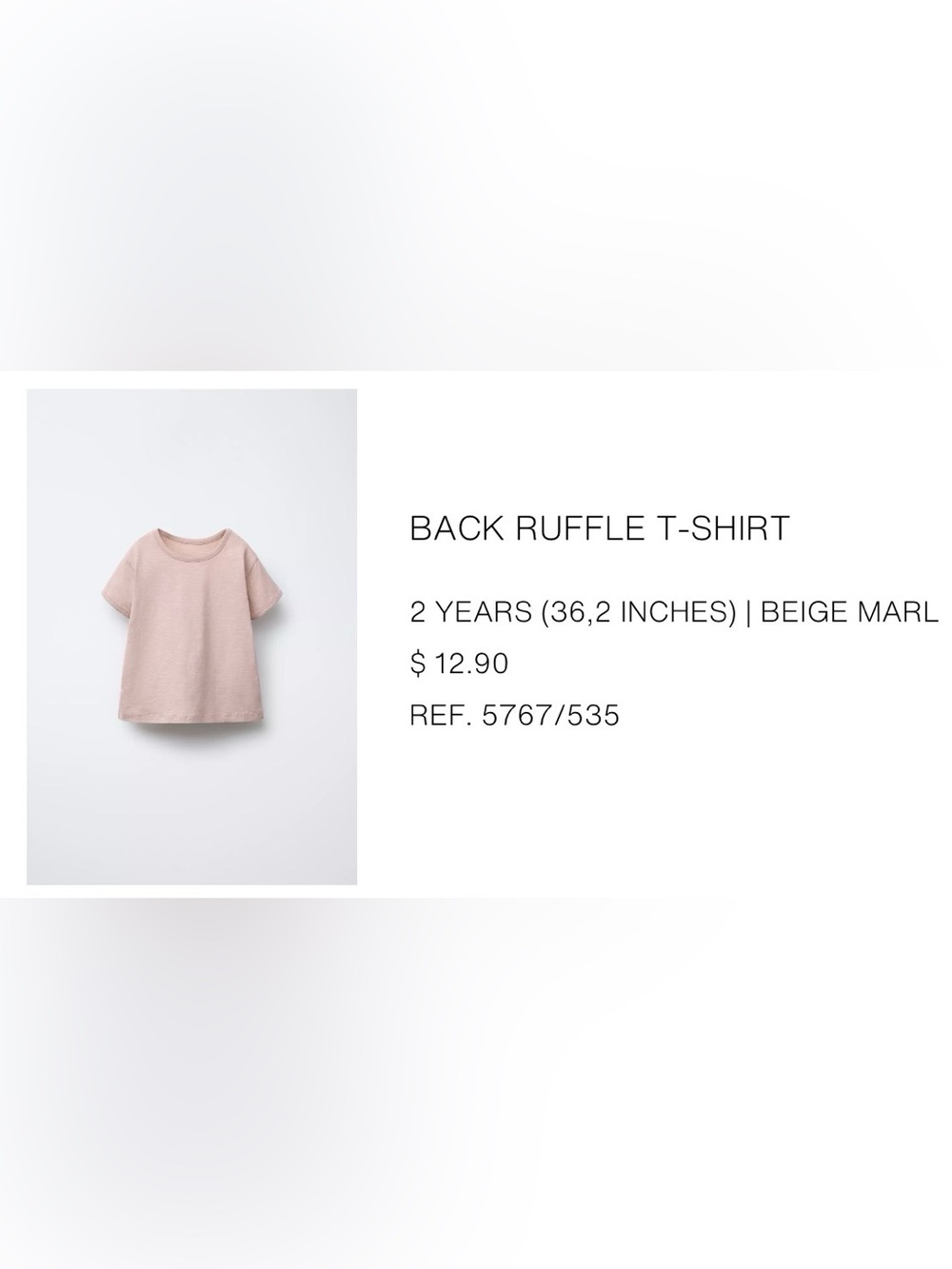 Zara Back Ruffle T-Shirt - Picture 5 of 5